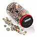 HeQiao Clear Digital Coin Bank for U.S. Pennies, Nickels, Dimes, Quarters, Half Dollars, Dollar Coins (Red)
