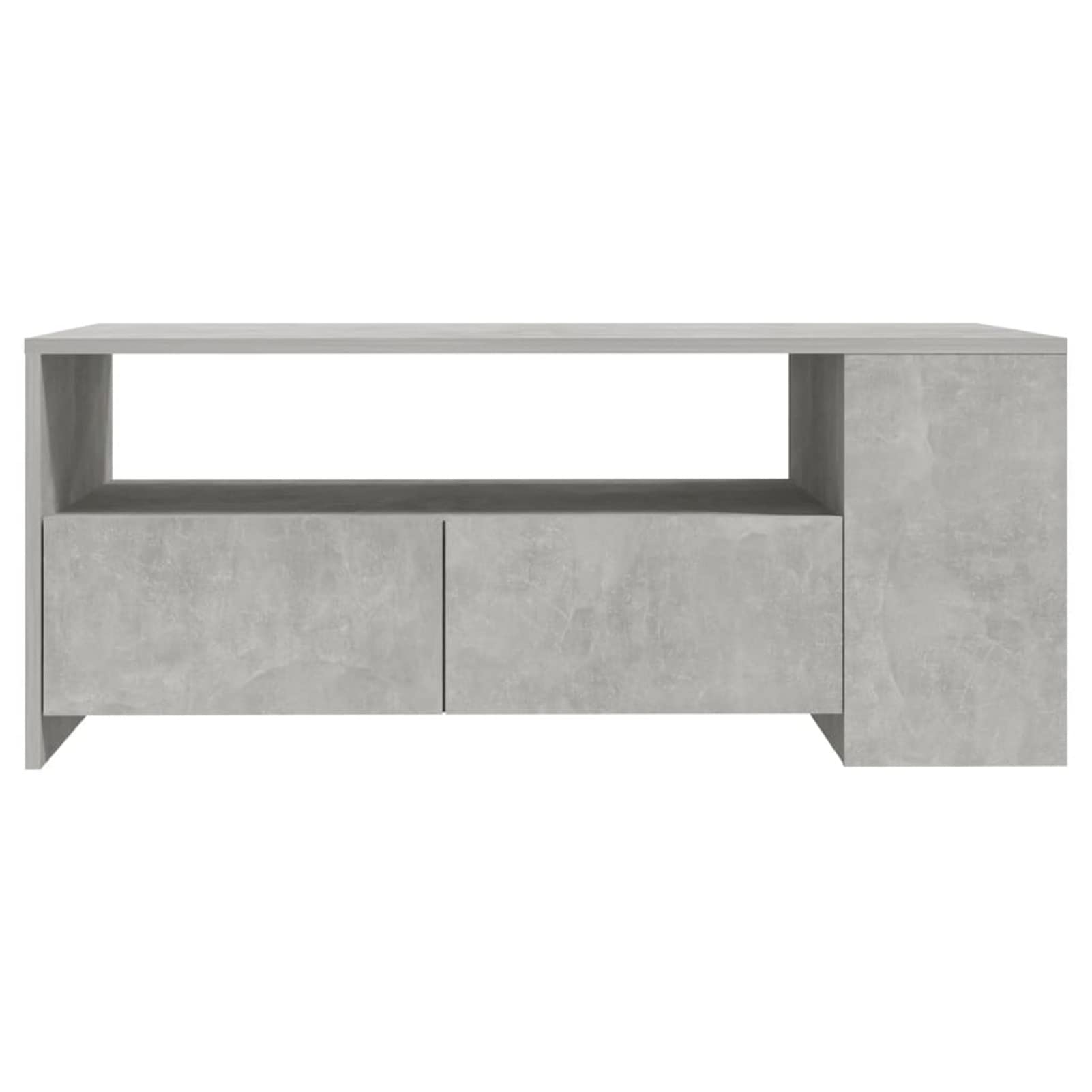Homgoday Tavolino da caffè grigio cemento 102 x 55 x 42 cm, tavolino da tè per soggiorno, sala ricevimenti per ospiti, camera da letto e ufficio 1782