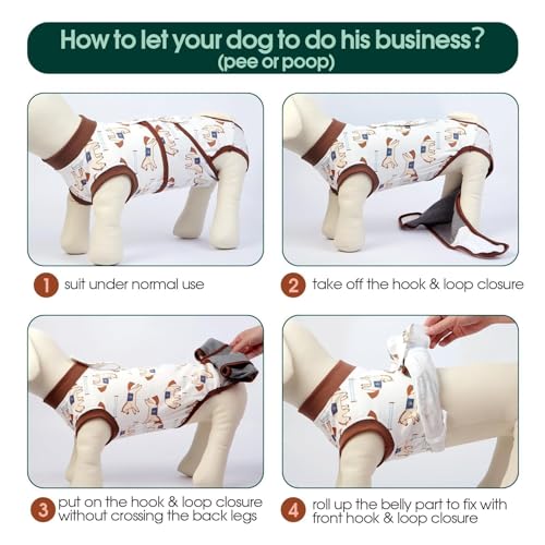Image of Kuoser Recovery Suit for Dogs After Surgery, Female Dog Onesie for Surgery