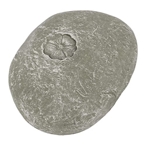 Brrnoo Piedra Conmemorativa para Mascotas, Jardín, Letras, Guijarros de Simulación, Marcador de Tumbas para Mascotas, Perros, Gatos, Restauración de Emociones, Piedra (Pequeña Flor Piedra Musgo