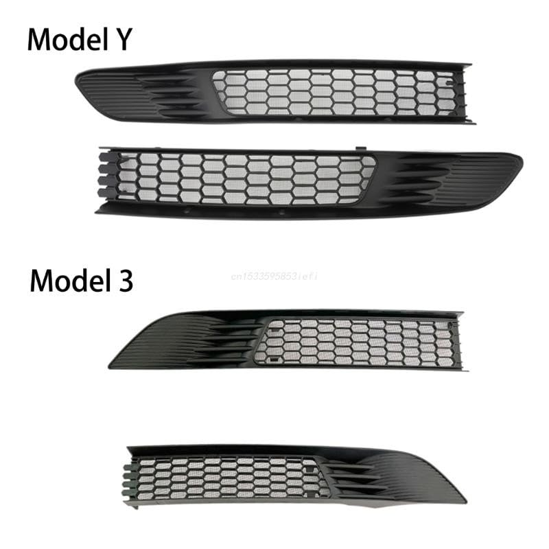 Rejilla parachoques delantero y protector interior para Tesla Model 3 de 2017 a 2022 2