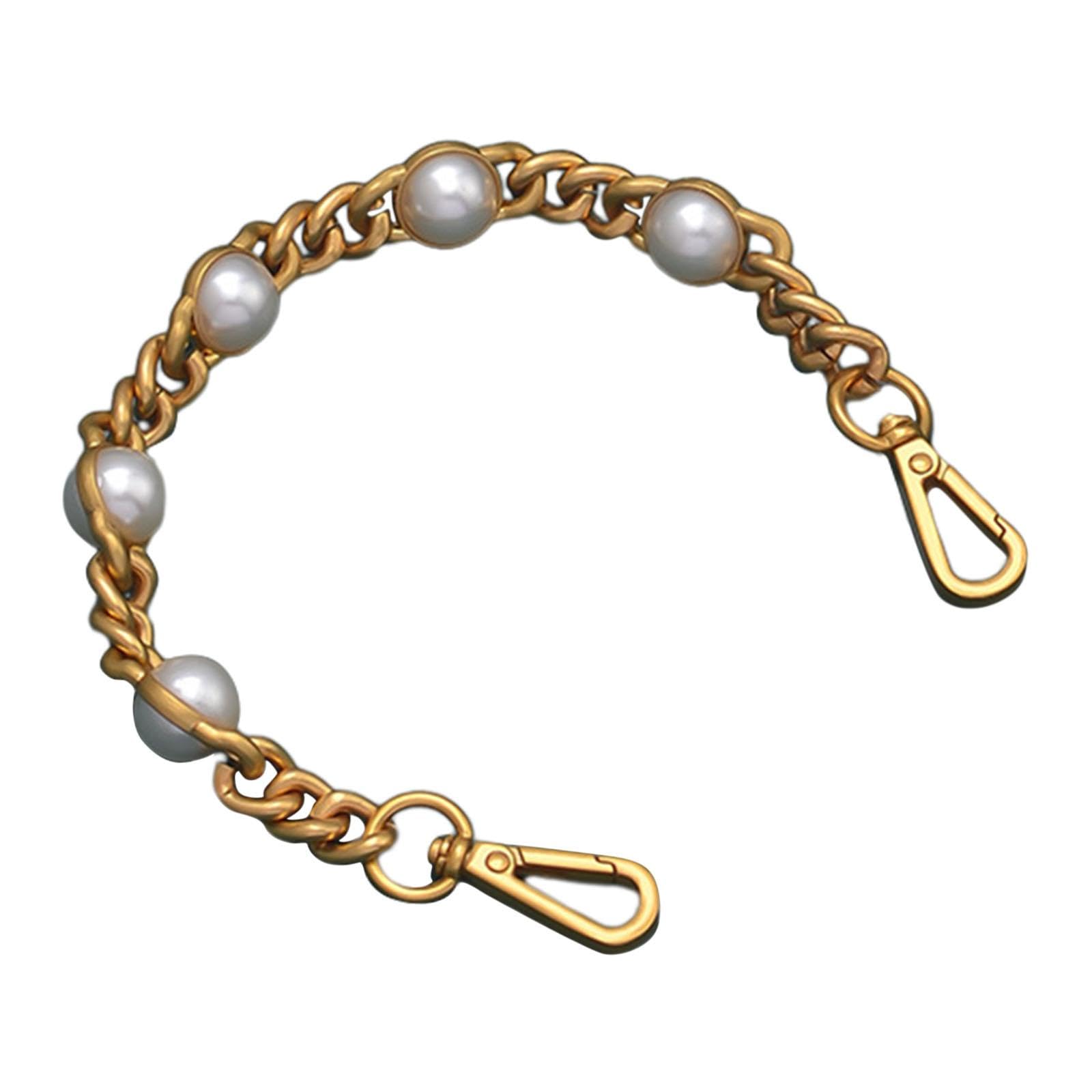 Bead Purse Handle Strap DIY Decoration with Buckle Short Classic Purse Chain Gold plated-picture-14