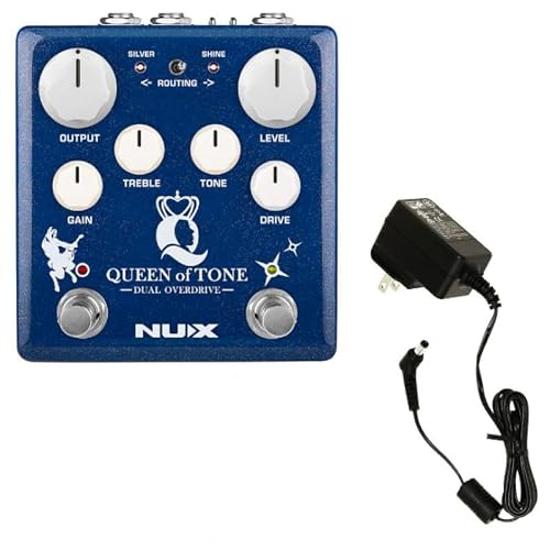 NUX �j���[�G�b�N�X Queen of Tone (NDO-6) �f���A���I�[�o�[�h���C�u�y�_�� + NUX ACD-006A 9V AC�A�_�v�^�[