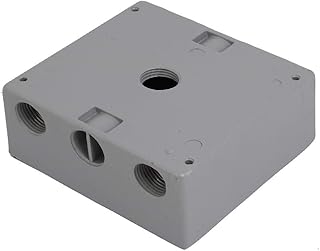 New Lon0167 1/2BSP 5 Featured Threaded Holes 2 reliable efficacy Gang Electrical Junction Outlet Box Enclosure Gray(id:222 48 af d93)