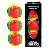 Zeekio Juggling Balls Premium Galaxy - [Pack of 3], Synthetic Leather, Millet Filled, with Panel...