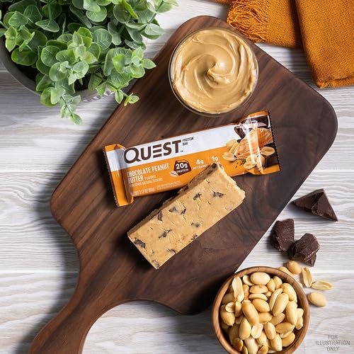 Quest Nutrition Chocolate Peanut Butter Bars, 20g Protein, 1g Sugar, 4g Net Carb, Gluten Free, Keto Friendly, 12 Count - Image 5