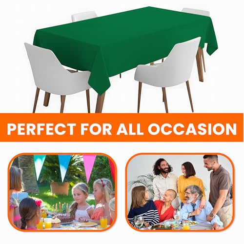 LEMON + Co. Green Premium Plastic Tablecloth Roll - 54" x300' for Parties with Cutter Box - Cut to Size Rectangle & Round Disposable Tablecloth Plastic Table Cover by LEMON + Co. - Used condition - Image 7