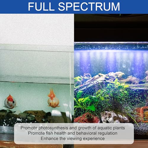 Image of Led Aquarium Light, Full Spectrum Fish Tank Lights, 40 Gallon Freshwater Fishtank Hood Lighting for Grow Fish, Plants, Adjustable from 36 to 44 Inch