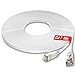 Produktbild GLCON Cat7 Netzwerkkabel 10m High Speed Ethernet Kabel 600 MHz 10000 Mbit/s Flach LAN Kabel Kompatibel mit Switch/Router/Modem/Patch-Panel Weiß
