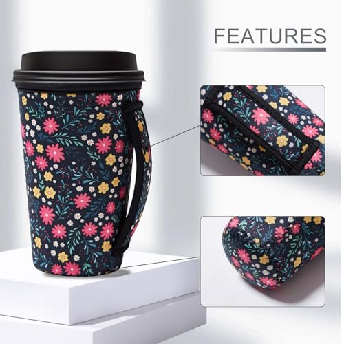 Image of Reusable Coffee Sleeve, Neoprene Sleeve, Fits 16-32oz Hot /Cold Cup