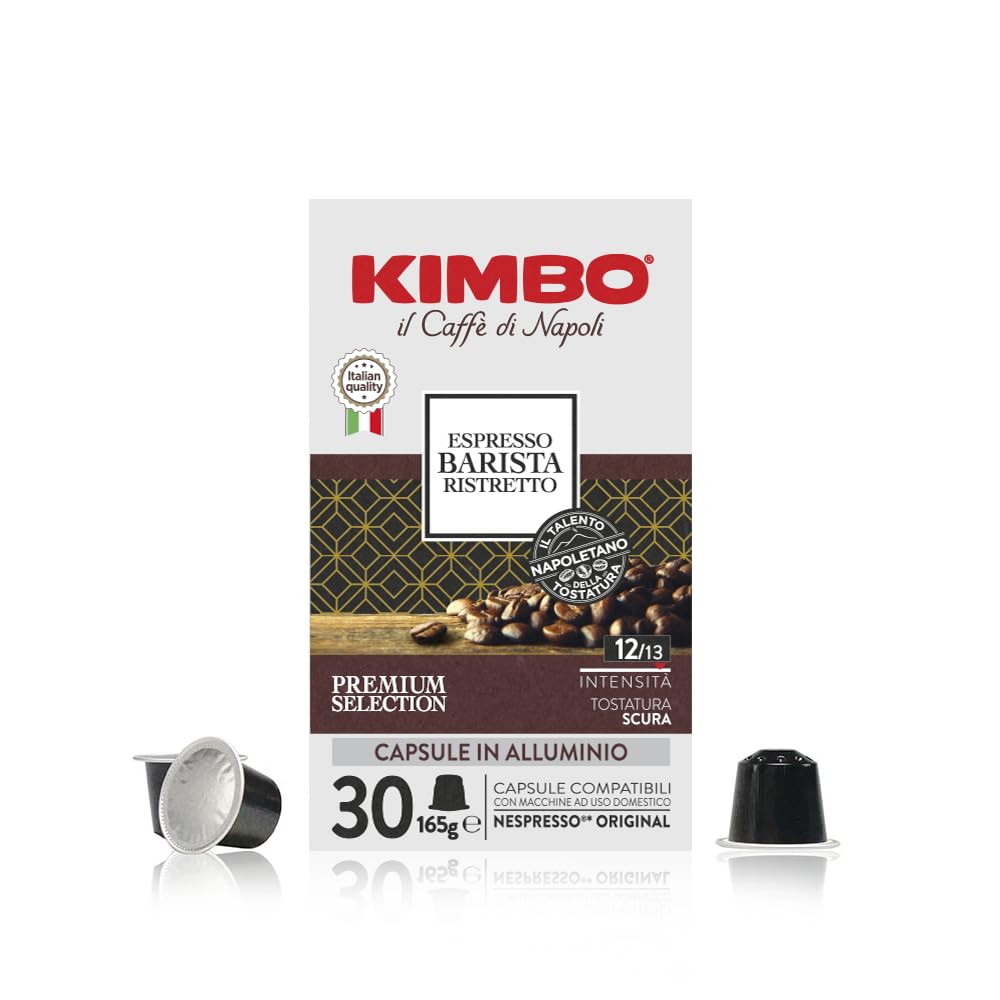 Kimbo Capsule Compatibili Nespresso* Original in Alluminio - 30 Capsule - Espresso Barista Ristretto