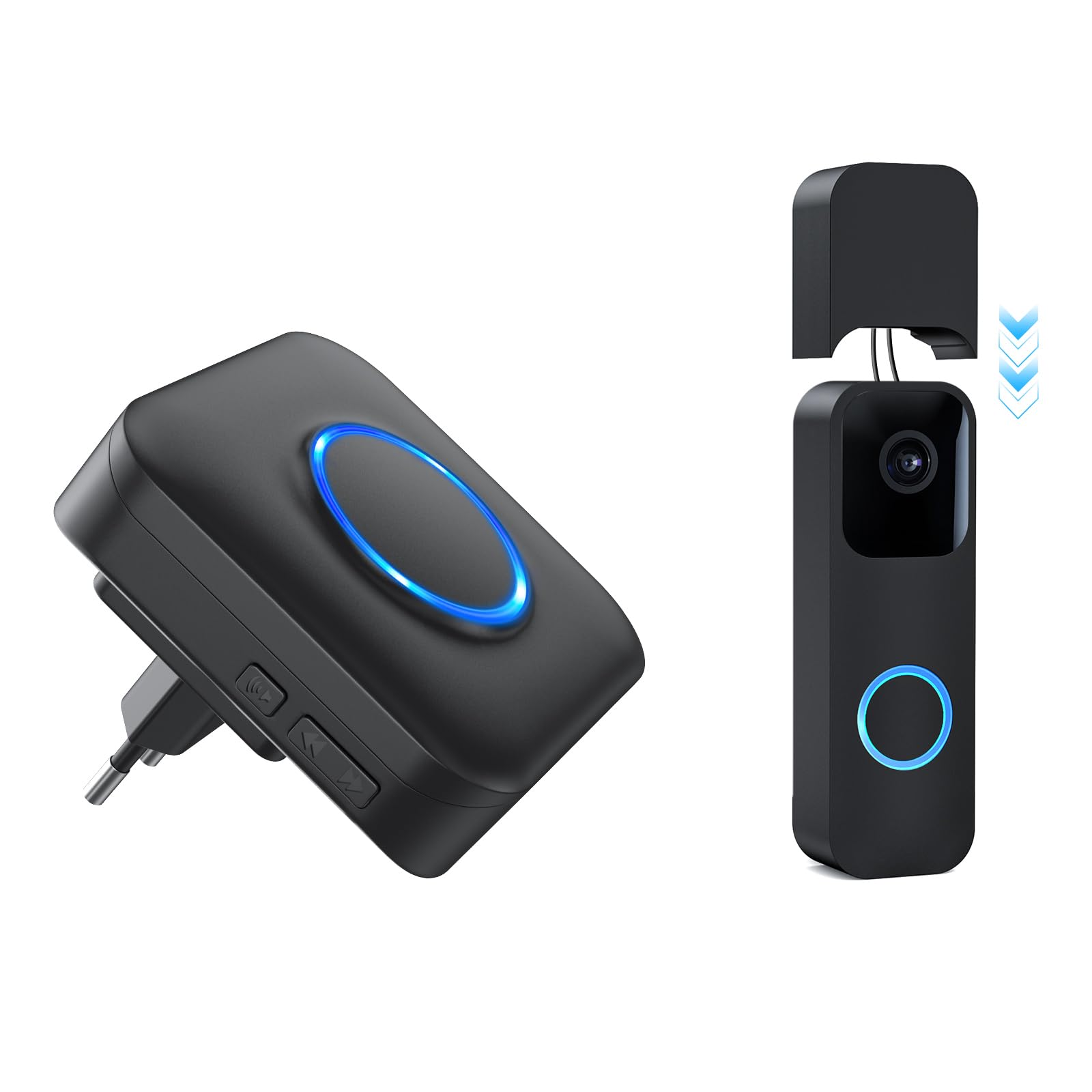 BITIWEND Funksignal Weiterleitung, Speziell für Blink Videotürklingel 1st & 2nd Gen, Funk Erweiterung Set Türklingel Verstärker, Nur für den Fest Verkabelten Modus, Langstrecken-Signalempfang