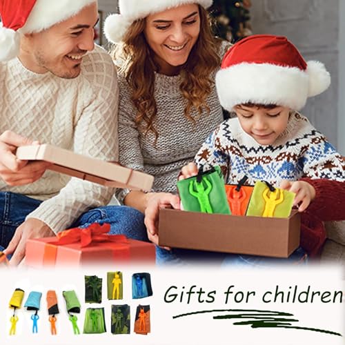 beejune 2er-Packung Fallschirmspringer Spielzeug, Fallschirm, Parachute, Fallschirm Spielzeug, für Kinder, Wurf Parachute Spiele für Draußen(Grün/Blau)