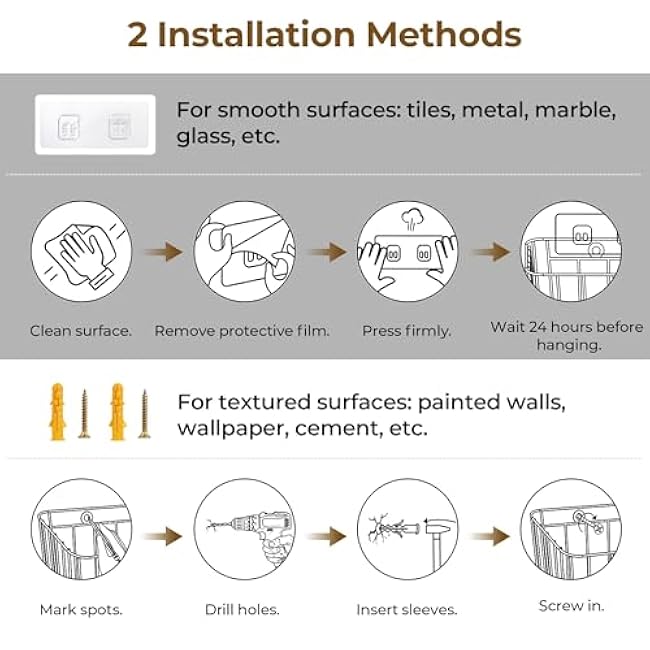 StorageWorks Garbage Bag Dispenser with Lid, Wall Mount Water Hyacinth Plastic Bag Holder for Kitchen, Cabinet, Countertop, 2 Slots