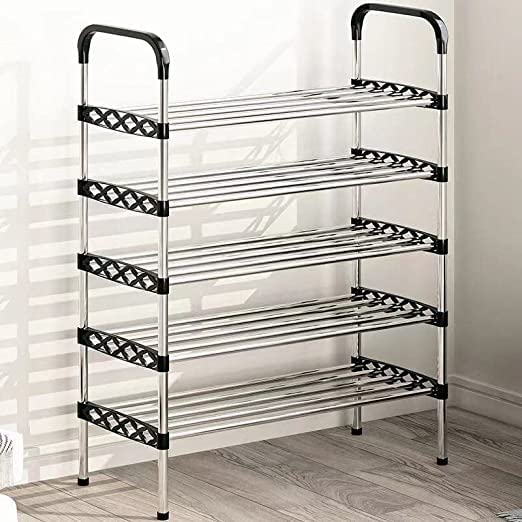 Foot Protction Racks TONSYL Stainless Steel Shoe Rack/Shoe Stand Multi-Purpose Shoe Rack 5 ...