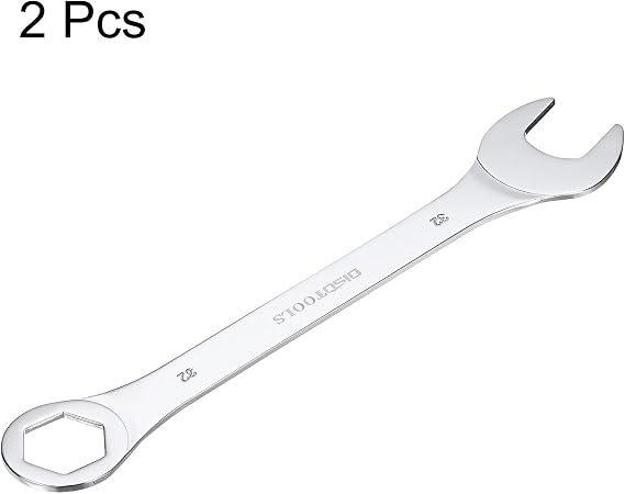 sourcing map Thin Combination Wrench Metric 32mm CR-V Steel 2Pcs