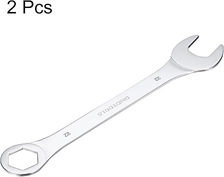 sourcing map Thin Combination Wrench Metric 32mm CR-V Steel 2Pcs