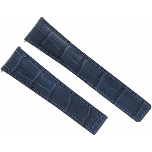 Ewatchparts 19-20-21-22mm Leather Watch Band Strap With Deployment Clasp Compatible With Tag Heuer Carrera