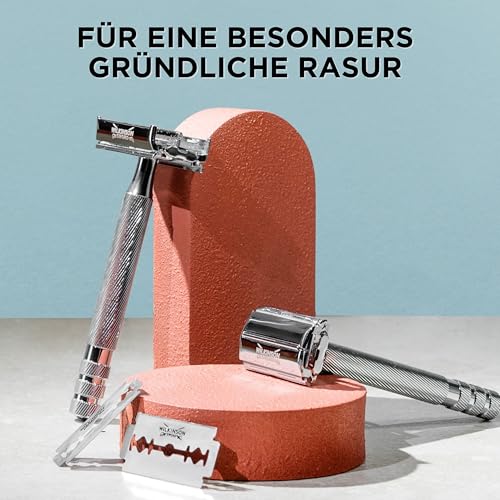 Wilkinson Sword - Barber's Style The Edger für Männer, Double Edge Rasierer + 5 Rasierklingen