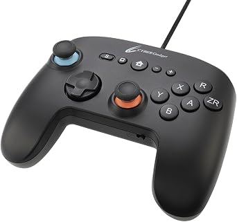 CYBER ・ ゲーミングコントローラー 6B 有線タイプ Switch2 用 ブラック