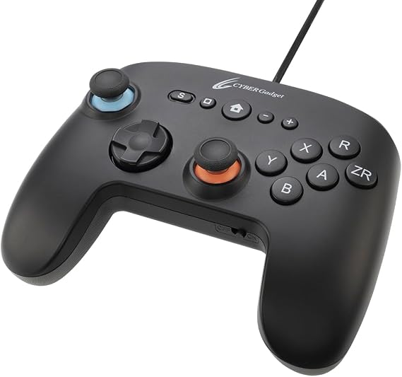 CYBER ・ ゲーミングコントローラー 6B 有線タイプ Switch2 用 ブラック