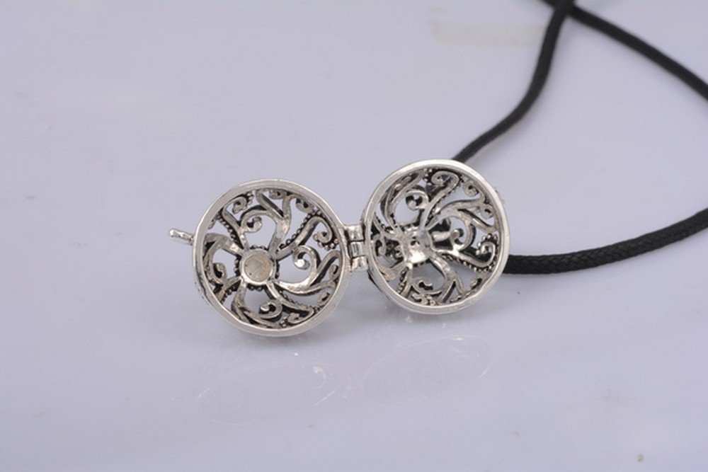 Pendentif Bijou Argent Grossesse Bola Arabesque Bleu. Livraison avec suivi.