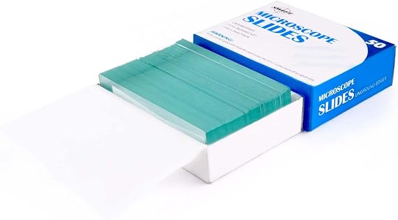 SWIFT Microscope Slides Kit with 50 Pre-Cleaned Blank Slides and 100 Glass Coverslips for Monocular Binocular Trinocular Microscopes