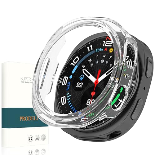 PRODELI For Galaxy Watch 8 44mm ��p �P�[�X �Ռ��z�� PC�f�� �t�B�����Ȃ� �L�Y�h�~ �y�� ���t���ȒP ���^ �M�����N�V�[�E�H�b�`8 44mm �p �ی�J�o�[�i�u���b�N�j