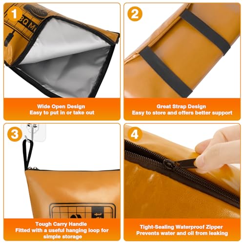 Image of BBQ Blanket for Resting Meat 20 Inch, Reusable Insulated Bag for Picnic Camping, Fits Large Brisket,Turkey, Ideal Gift for Men Dad Grill Masters BBQ Lovers Anniversary Birthday