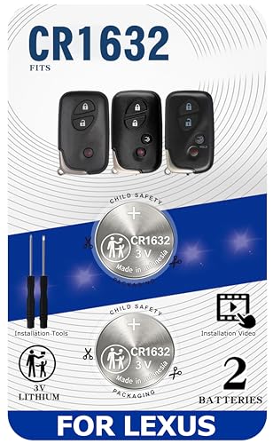CR1632 Key Fob Replacement Batteries (2 Pack)