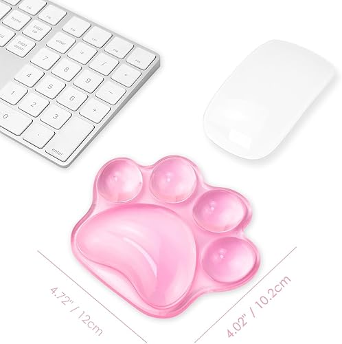 Miniatura 6 de Almohadilla para reposamuñecas de pata de gato para mouse ergonómica y bonita almohadilla de silicona para aliviar el dolor de manos, para la