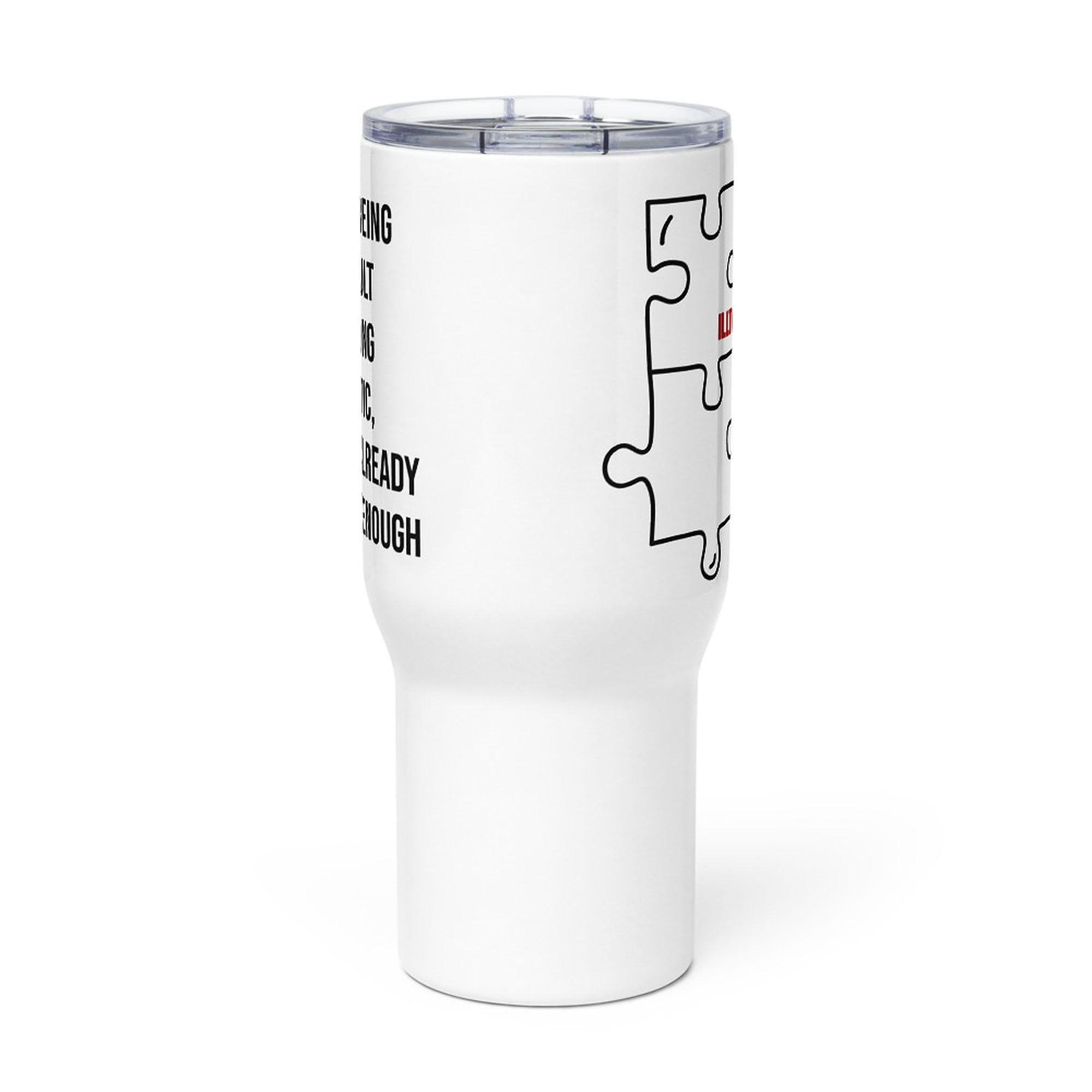 Taza de Viaje Autismo con Asa, Regalo para Adultos Autistas