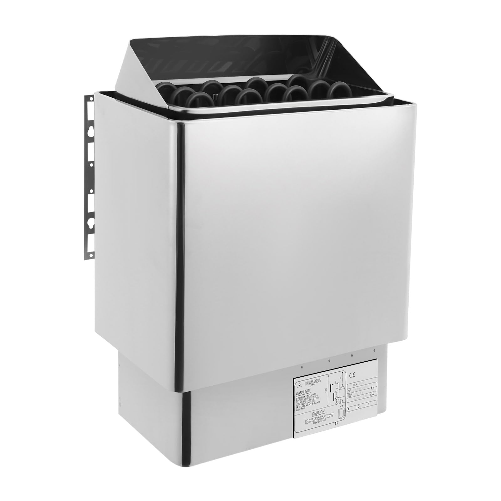 Poêle de sauna, 6 kW 220 V, portable, avec minuterie de 3 heures, en acier inoxydable, pour pièce de 6 à 8 m³, régulateur de température 0 à 120 °C, utilisation commerciale dans les douches de spa