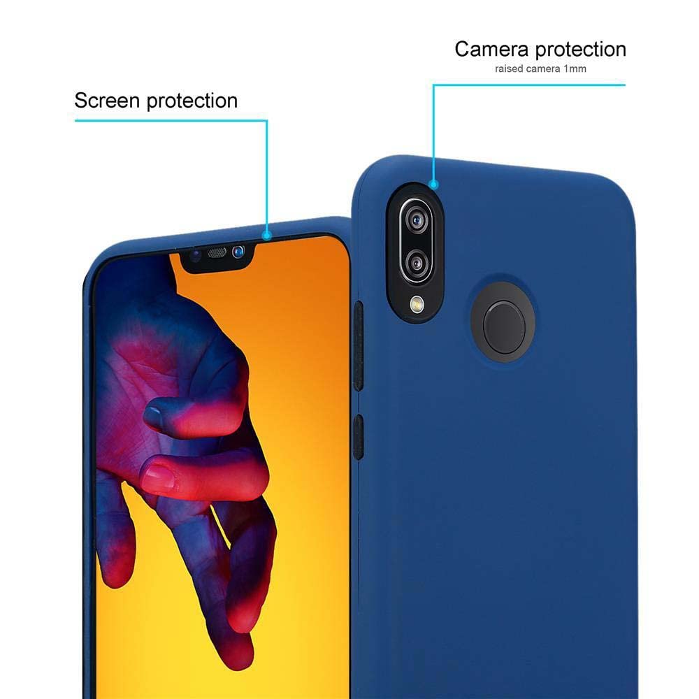Cadorabo Hülle Für Huawei P20 Lite 2018 / Nova 3E – TPU Silikon, Kratzfest, Blau