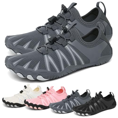 Barefoot Water Shoes for Men & Women – Quick-Drying Non Slip Hiking Shoes, Breathable Wide Toe Aqua Shoe for Beach, Swim, Walking, Fitness, Gym, Outdoor Sports