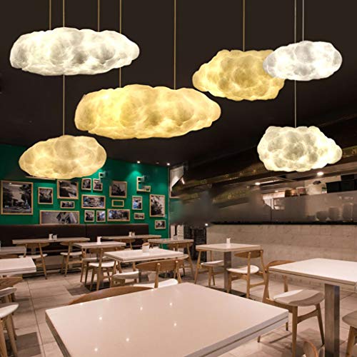 Lustre de restaurant design nuage en fer forgé blanc - Éclairage chic - 7