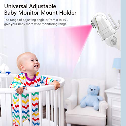Infant Optics DXR-8 Mount, Universal Aluminum Alloy Adjustable Angle Mount for Infant Optics DXR-8, Motorola, Samsung, Babysense, HelloBaby and Most Universal Monitors Camera