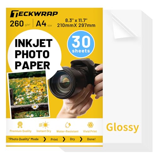 Papier photo jet d'encre A4 brillant pour sac à puces