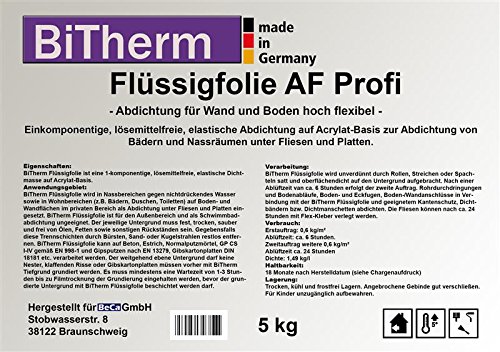 Preisvergleich Produktbild Flüssigfolie Dichtfolie flüssig Profiware hoch flexibel 5 kg