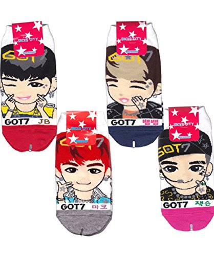 KPOP Got7 Low Ankle Socks (4 Pairs Set)