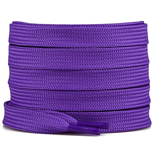 Image of Booyckiy 2 Pairs 2 /5 inch Flat Shoe Laces for Sneakers 31 Colors Shoelaces in 27 inch-72 inch