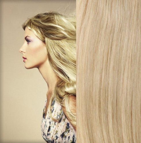 GoGoDiva Clip in Hair Extensions 100% Human Remy Hair 24 Golden Blonde colour 22 inches Length 125 grams hair weight