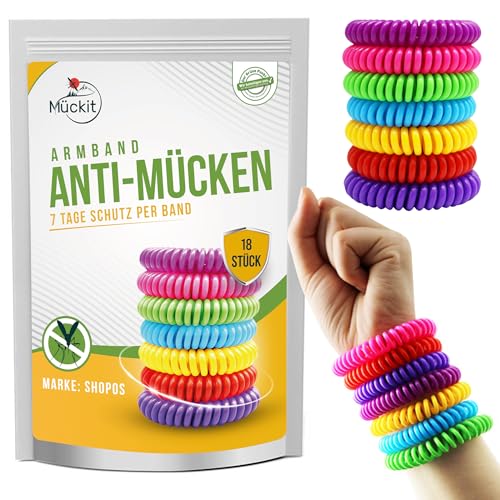 Mückenschutz Armband – 18er Pack für Kinder & Erwachsene – Effektive Zeckenabwehr, Wespenvertreibung & Anti-Mücken Lösung für Outdoor - Zitronenduft