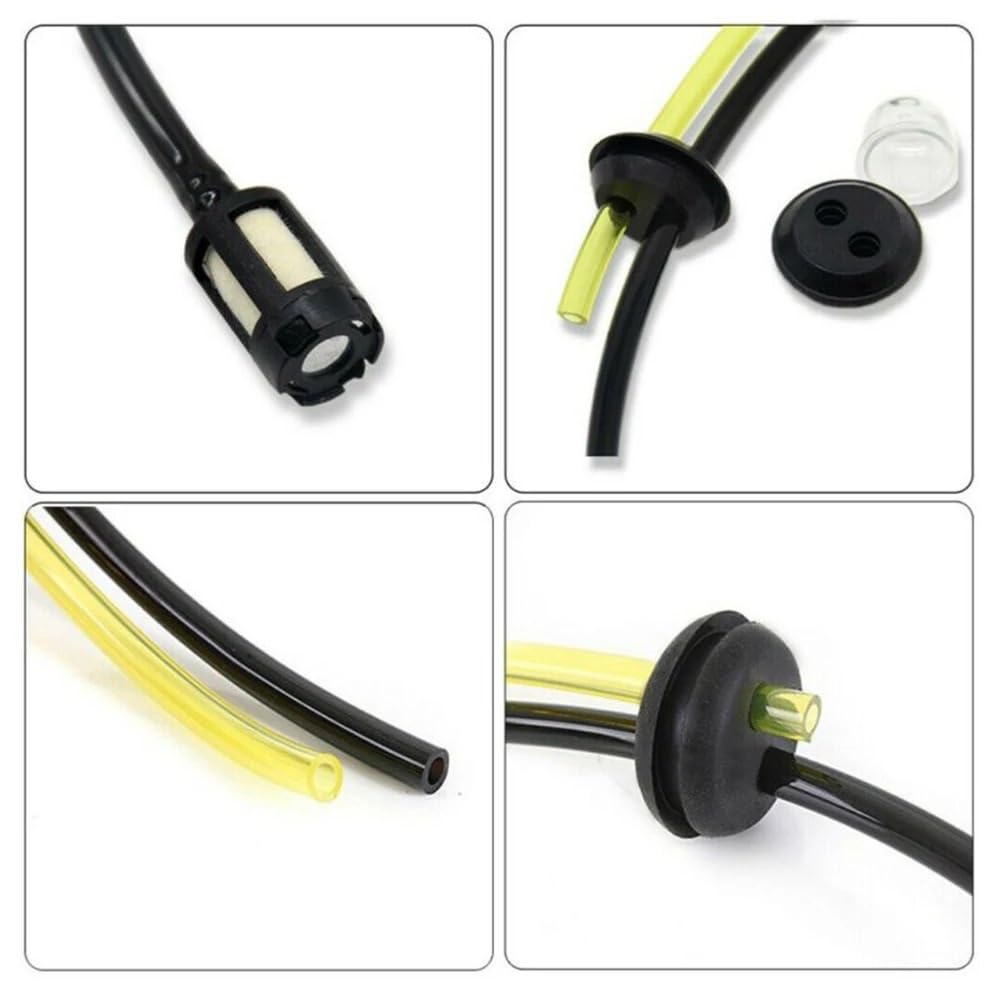Manguera de Combustible, Filtro, Kit de cebado, Ojales, Sellos, cebadores, Bombillas, Cortador, Motosierra, cortacésped de Gasolina, Piezas