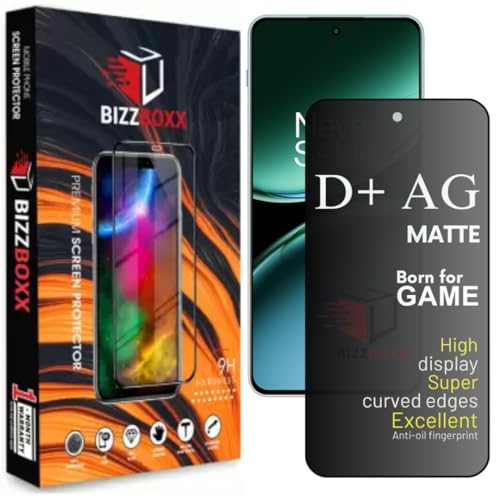 Image of Compatible with OnePlus Nord 4 5G D+ AG Matte Tempered Glass Screen Guard Protector Anti-Fingerprint Gaming Special With Camera Cut - Pack of 1