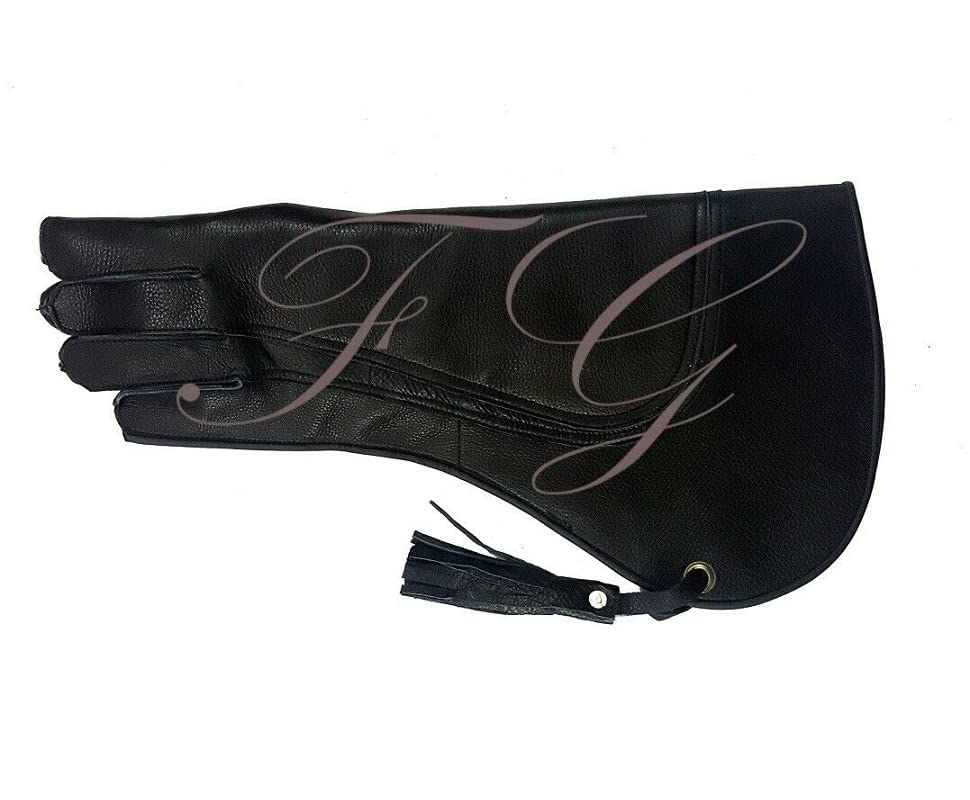 RIDING GEARS Falconry Eagle Gloves Cowhide Leather Gloves Size L 17 Inch (3 Layer) Left Hand
