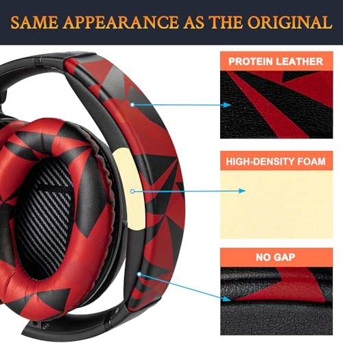 SOULWIT Replacement Headband Pad Kit for Bose QC35 & QuietComfort 35 II (QC35 ii) Headphones, Easy DIY Installation (Red Storm) - Image 4