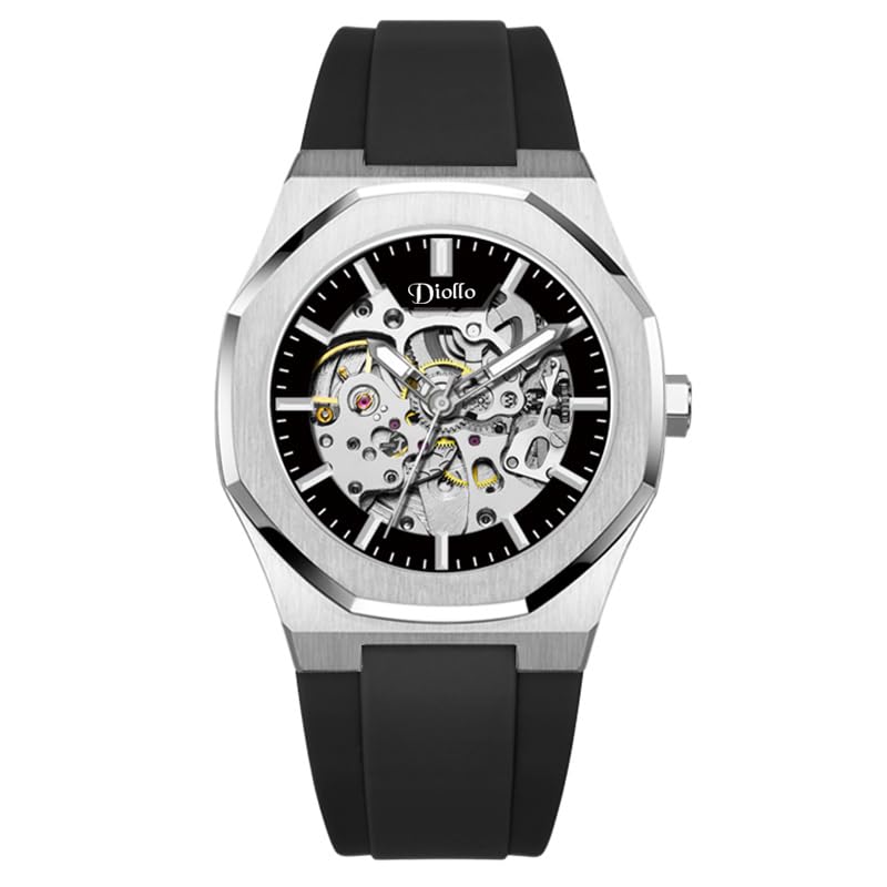 Diollo Luxury Analogue Skeleton Men Silicone Belts Watch-Dio23, Black (B0BGX5NF8L) Amazon Price History, Amazon Price Tracker