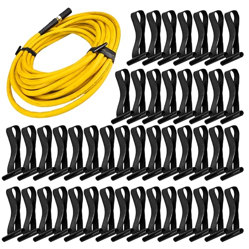 Image of Reusable Zip Ties 2 inch, 45-Pack - USA-Made Heavy-Duty Industrial Stretchable Fasteners - All-Weather Material, UV & Ozone Resistance - Wire Straps to Store Equipment & Declutter Garage by IDL Packaging