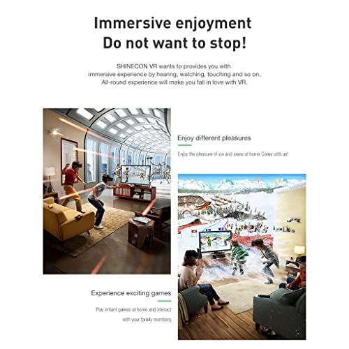 Shiwaki Óculos 3D com Fones de Ouvido de Realidade Virtual para Android 4,7-6,53 Polegadas